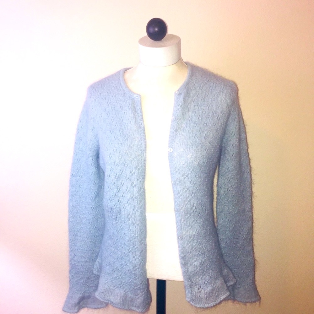 OZOC-Soft Blue/Green Sweater/Cardigan- M